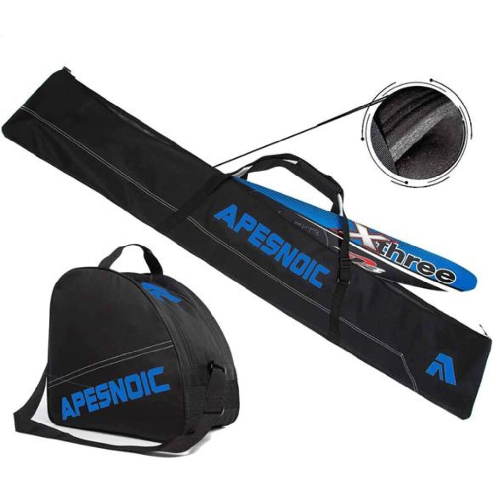 Padded Two-Piece Ski and Boot Bag Combo Water-Resistant